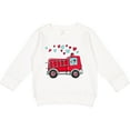 thumbnail image 2 of Inktastic Valentine Fire Truck with Cute Dalmatian and Hearts Toddler Sweatshirt, 2 of 4