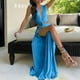 thumbnail image 5 of Vestido Largo de Verano Elegante Sexy Hombro Color Sólido Falda Maxi, Moda Vestido sin Mangas para la Primavera Y el Verano Casual Y Vestido de Noche, 5 of 7