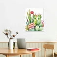 thumbnail image 3 of Nawypu  Desert Succulent Wall Art Watercolor Cactus Canvas Picture of Botanical Flowers for Home Decorations, 3 of 5