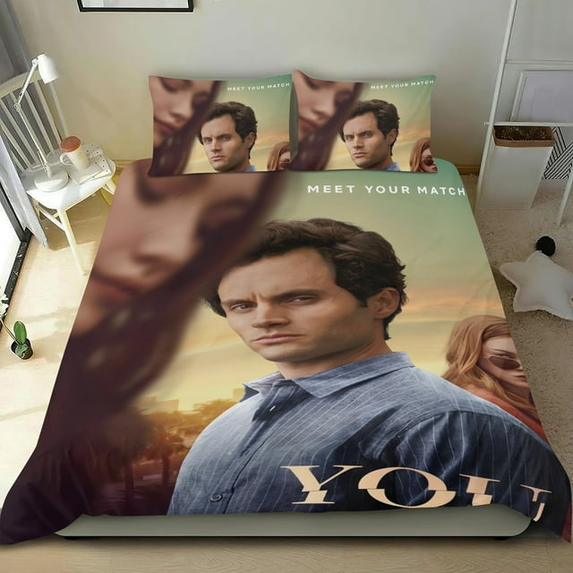 Serie Tú Conjunto de sábanas temático, trío de piezas, cómodo y amigable con la piel, diseño único, regalo de decoración para el hogar para familiares, amigos y fans,173cm *218cm