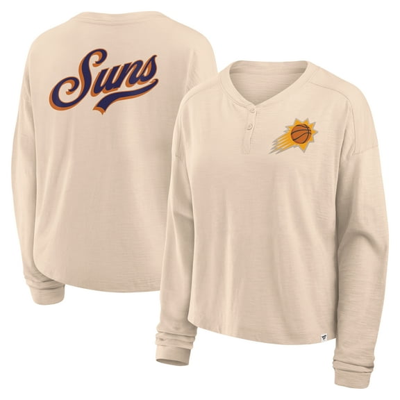 Women's-Fanatics Natural Phoenix Suns Boxed Out Drop Fashion Long Sleeve T-Shirt