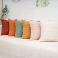 thumbnail image 4 of Funda de almohada de pana de color sólido, blanca, verde, mullida, retro, decorativa, para el hogar, funda de cojín para sofá y dormitorio, 4 of 5
