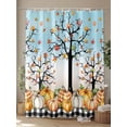 thumbnail image 4 of Fsddascl Pumpkins Thanksgiving Shower Curtain Set - Extra Long 72" x 96" Washable Curtain with 12 Hooks, Fall Watercolor Botanical Leaves Blue Retro Waterproof Fabric Shower Curtains for Bathroom, 4 of 6
