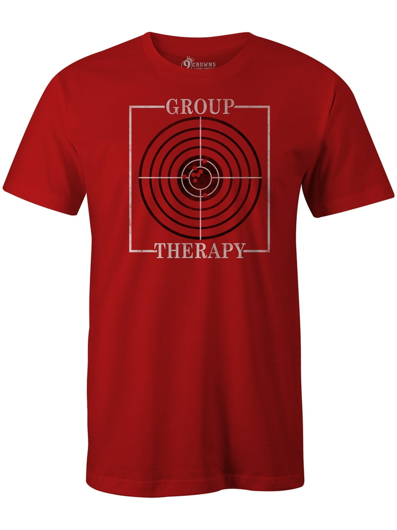 9 Tees Funny Group Therapy Gun Shooting (Mens Red, X-Large) - Walmart.com