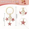 thumbnail image 2 of Uxcell Star Keychain Cute Charm Enameled Star Keychain Glitters Bling Star Chain Tassel Keyring for Women Rose Red, 2 of 6