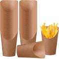 thumbnail image 1 of Paquete de 100 vasos para charcutería, soportes desechables para patatas fritas, recipiente para llevar, gofres para hornear, caja de papel Kraft para palomitas de maíz, 14oz, 1 of 5