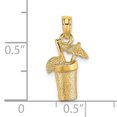 thumbnail image 3 of FJC Finejewelers 14k Yellow Gold Cocktail Drink with Umbrella Charm, 3 of 4