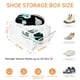 thumbnail image 2 of INSTY Paquete de 12 cajas de almacenamiento para zapatos, cajas transparentes apilables con puertas, contenedores organizadores para zapatillas de deporte, para hombres y mujeres de EE. UU., talla 12, 2 of 5