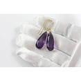 thumbnail image 3 of Spyglass Designs 14k Yellow Gold Filled Purple Simulated Amethyst Earrings Faceted Teardrops Simple Long Drops 1.7" For Adult Women, 3 of 5