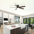thumbnail image 4 of Sofucor 42 Inch Modern Ceiling Fan With LED Light 5 Blades Remote Control Reversible DC Motor Black For Bedroom, 4 of 13