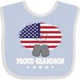 thumbnail image 3 of Inktastic Proud Military Grandson Us Flag Boys Baby Bib, 3 of 4