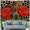 thumbnail image 4 of PRATYUS Leopard Tapestry Red Rose Wall Hangings for Adult Women Girls Wild Animal Cheetah Spot Decor Tapestries Brown Leopard Pattern Bed Tapestry Wall for Living Room Bedroom Home Decor 40x30inch, 4 of 6