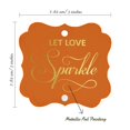 thumbnail image 7 of Inkdotpot Real Gold Foil Let Love Sparkle Wedding Tags Favor Bracket Shape Hang Pack Of 50 Paper Tags, 7 of 7