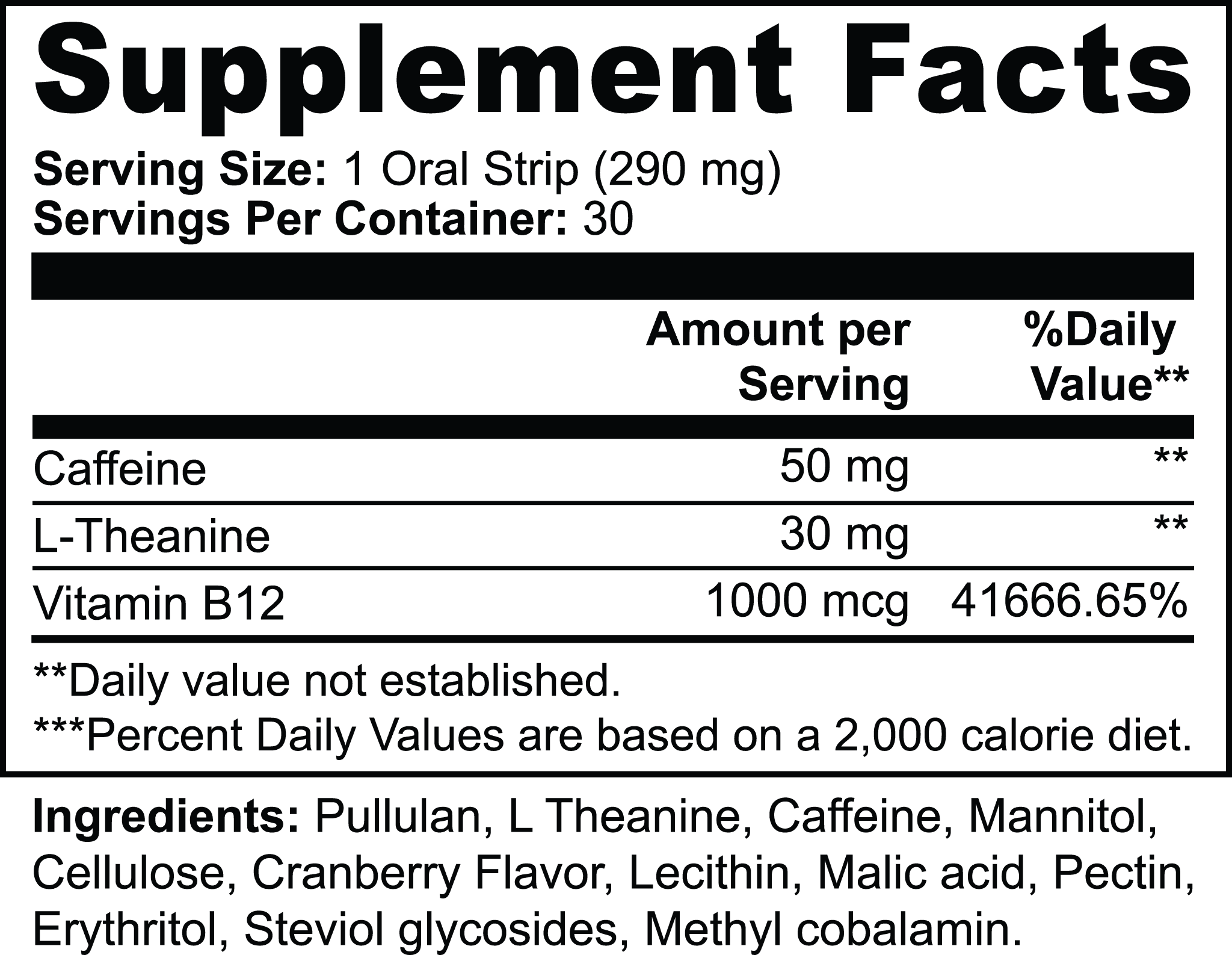 Invincible Supplements Energy Strips with Green Tea Caffeine & L-Theanine –Energy, Mental Clarity, Vitamin B12, Rapid-Dissolve, Non-GMO