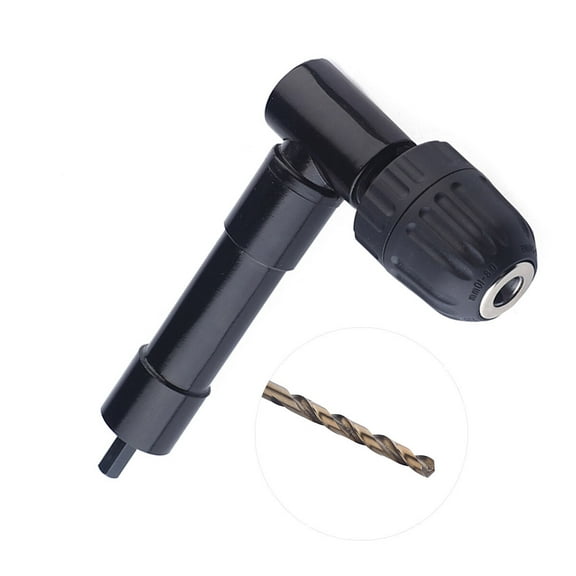 MLINS  90 Degree Electric Drill Extension Accessories Adapter Black