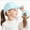 Blue, variant on KPOPLK Kids Active Ponytail Hat - Baseball Hat with Full Back Opening for Girls(2-8 Years,Pink)