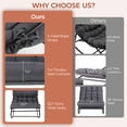 thumbnail image 5 of Pirecart Papasan Rocking Chair with Side Pocket, Comfy Lounge Chair with Cushion & Sturdy Metal Frame, Patio Rocker Chair for Balcony Backyard, Dark Gary, 5 of 12