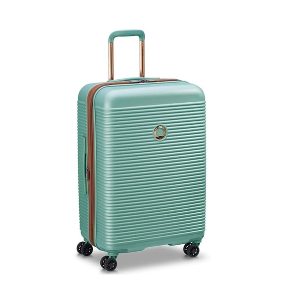 DELSEY PARIS Freestyle 24" Medium Checked Expandable Spinner Luggage, Almond