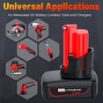 thumbnail image 2 of Batería de Repuesto WECACHWE 12V 6.0Ah para Herramientas Milwaukee, 2 of 8