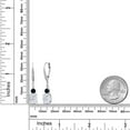 thumbnail image 2 of Gem Stone King 4.67 Cttw White Moissanite Black Onyx and  Lab Grown Diamond Dangle Earrings for Women | 925 Sterling Silver | Oval 9X7MM and Round 4MM, 2 of 3