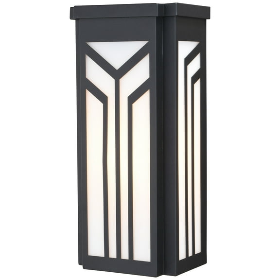 Vaxcel Evry 1 Light Bronze Outdoor Wall Lantern White Glass