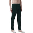 thumbnail image 2 of eloria Men's Premium Comfort Straight Fit Flat Front Dress Pant Pyjamas, Color: Bottle Green, Size : 42, 2 of 5