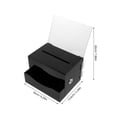 UPOUART Black Acrylic Suggestion Box with Lock - Versatile Donation ...