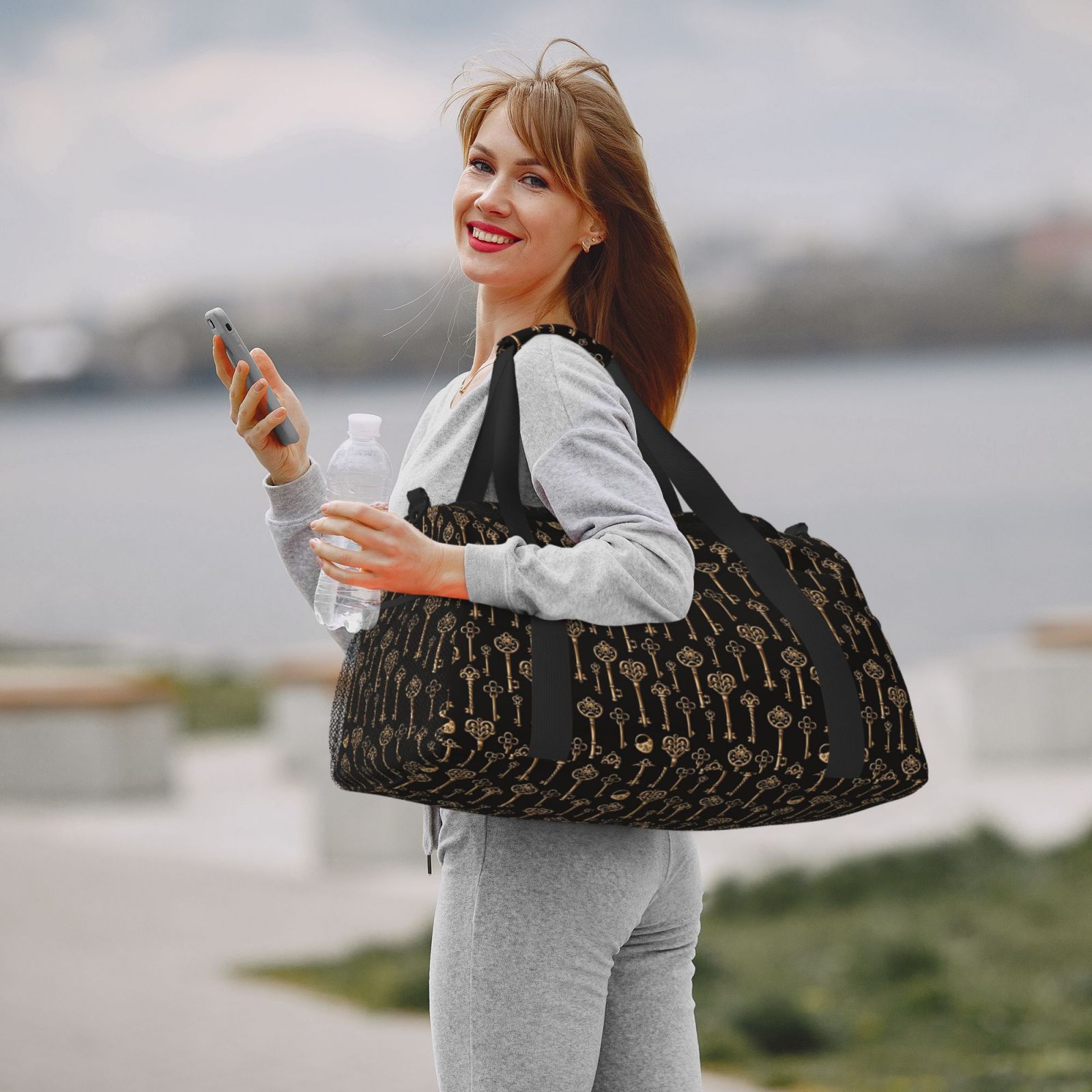 Fuzoiu Keys Print Travel Duffle Bag,Carry On Tote Bags,Duffel Bag,Sport Gym Bag, Hospital Bag for Labor and Delivery, Overnight Bag,Luggage Bag