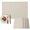 White Swan, variant on White Swan Placemats Set of 6, Farmhouse Solid Beige Color Modern Art Washable Wipeable Table Mats for Dining Tables, Indoor Outdoor Kitchen Place Mats for Holiday Party Table Decor