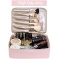 thumbnail image 5 of Trousse de Maquillage pour Femmes Trousse de Maquillage de Voyage Grande Trousse de Toilette de Voyage pour Filles Trousse de Maquillage Réutilisable (Rose), 5 of 5