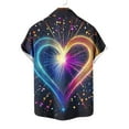 thumbnail image 6 of PNTUTB Men's Fashionable Firework Print Collared Button Down Casual Short Sleeve Loose Comfort Blouse, 6 of 6