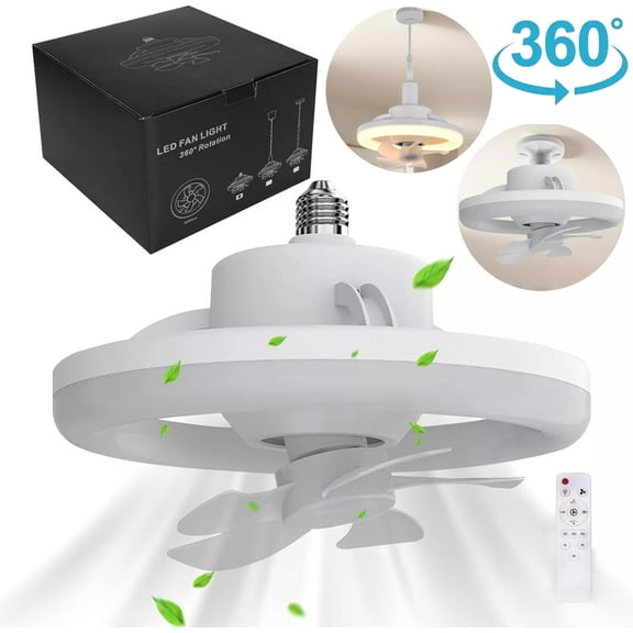 CJC Ceiling Fan with LED Lights and Remote Control Ventilateur with Light Dimmable 10in 3 Speeds 2 Colors Low Profile Energy-Efficient Ideal for Bedroom Living Room Flush Mount Ceiling Fan 48W