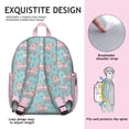 thumbnail image 2 of Funny Pig Cartoon Student Backpack – Watercolor Animal Print with Floral Farm Pattern, Artistic and Abstract Pig Design, 2 of 6