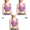 thumbnail image 4 of Jumpingount Sujetador deportivo Push Up de 3 piezas: agrega forma y definición al entrenamiento Sujetadores sin costuras Top Fitness Ropa Ropa interior púrpura S, 4 of 6