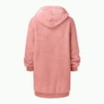 thumbnail image 4 of Towmus Long Teddy Fleece Coats for Women Clearance Full Zip Winter Warm Soft Fluffy Long Sleeve Hooded Jackets Casual Loose Overcoat Cardigan Outwear, 4 of 6
