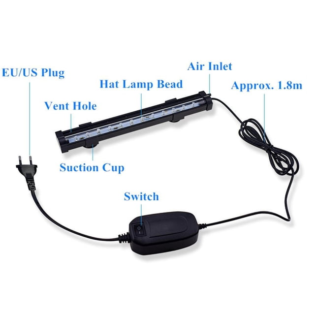 Faithtur Aquarium Light, Slow Flashing, 7 Colorful Changing Accessory