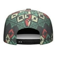thumbnail image 3 of Rustic Folk Style Hat – Earthy Aesthetic Flat Brim Cap, Tribal Print Snapback for Casual Wear, 3 of 7