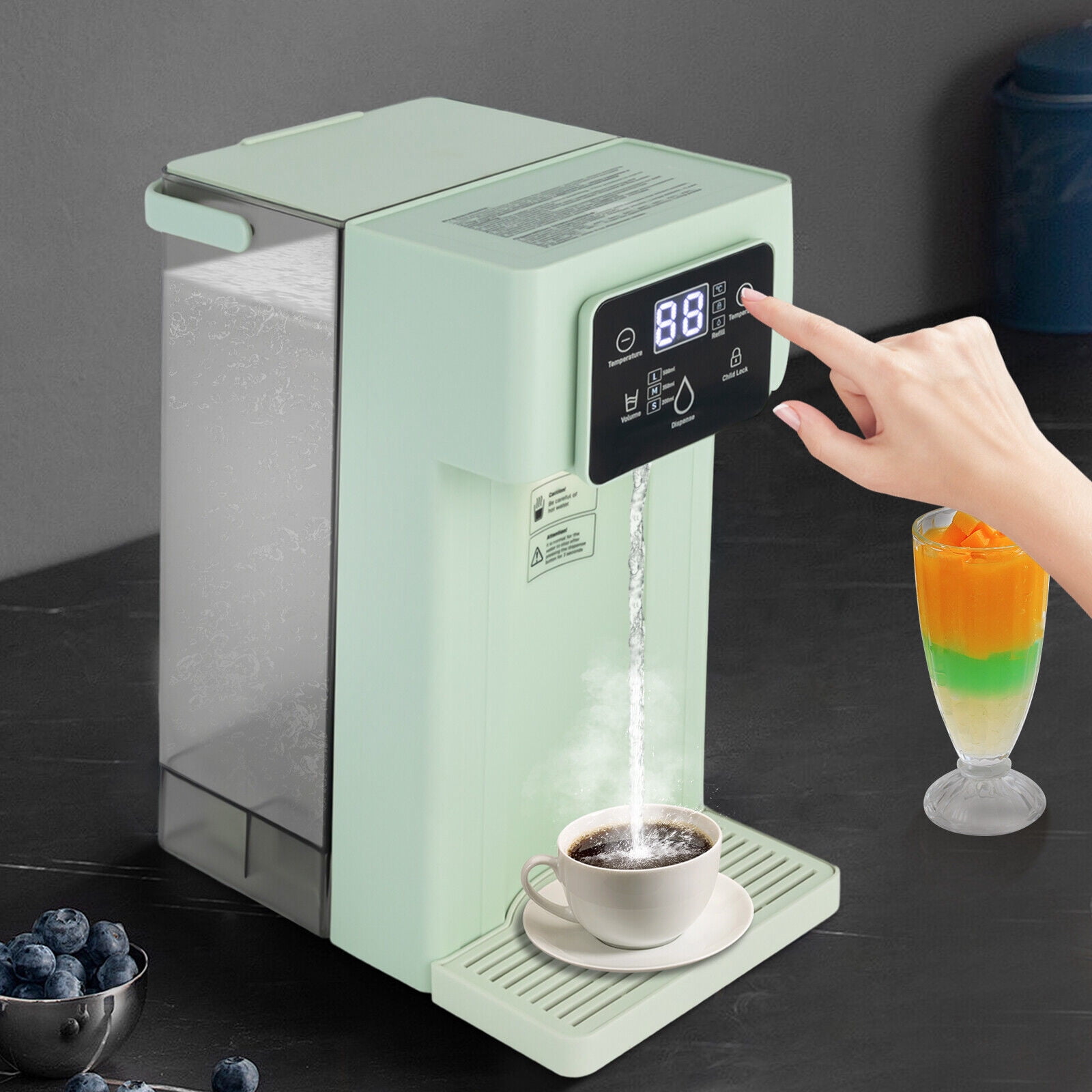 1500W 110V Instant Hot Water Dispenser Adjustable Water Dispenser Desktop Water Dispenser Home Office