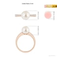 thumbnail image 5 of ANGARA South Sea Cultured Pearl Reverse Tapered Shank Ring in 14K Rose Gold for Women | June Birthstone, Birthday, Anniversary, Jewelry Gift for Women | Pearl Ring, 5 of 8