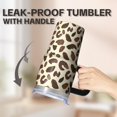 thumbnail image 5 of Leopard 20oz Stainless Steel Tumbler with Handle and Straw – Insulated Travel Cup with Sliding Lid, 360° Full Wrap Printed Mug for Home, Outdoor & Sports Use, 5 of 6