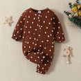 thumbnail image 2 of Sngxgn Baby Ribbed Short Sleeve Bodysuit Neck Toddler Romper for All Seasons(Coffee,12M), 2 of 6