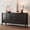 Black, variant on Sideboard Buffet Cabinet - 59" Mid Century Buffet Storage Cabinet with Adjustable Shelves and 4 Solid Wood Round Legs- Coffee Bar Table for Kitchen (Brown)