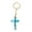 Blue, variant on Resin Stone Cross Keychain, Color Resin Crosses Keyring for Women, Key Ring Accessories Bag Charms