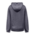 thumbnail image 5 of 2025 Winter Hoodie Dark Gray Hoodie Long Sleeves V-Neck Womens Sweater Solid Color Lightweight Sweater Gym Hoodie(XL), 5 of 5