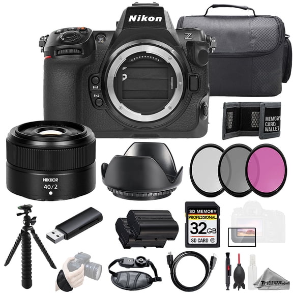 Nikon Z8   Z 40mm f/2 Lens  32GB   Ext Bat  3 PC Filter- Kit (International Version)