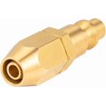 thumbnail image 3 of HAHDAXIA Premium Solid Brass 2PCS Pneumatics Reusable Replacement Fitting 1/4" Barb For 1/4-Inch ID Polyurethane Air Hose With 1/4" NPT Rigid Replacement, 3 of 7
