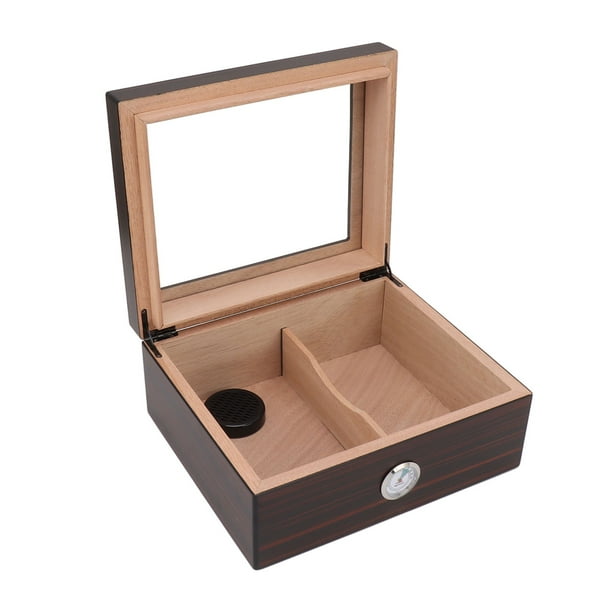 Wood Cigar Humidors, Moisturizing Scratch Clear Top Cigar Humidors With