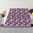 thumbnail image 1 of Balery rock Skull record Manta de Franela con Dibujo, Lujo Ultra Suave y Cálido, Antipelusa y Resistente a las Arrugas para Cama, Sofá, Camping -80"x60", 1 of 6