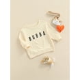 thumbnail image 3 of Kiapeise Toddler Baby Sibling Matching Clothes Long Sleeve Letters Print Pullover Sweatshirt Tops for Sister Brother Outfit, 3 of 8