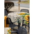 thumbnail image 5 of Outdoor Tablecloths with Umbrella Hole & Zipper, Sunflower 54x54 Inch Square Tablecloths, Yellow Floral Waterproof Table Cloth, Patio/Pool/Picnic Table Covers, 5 of 8